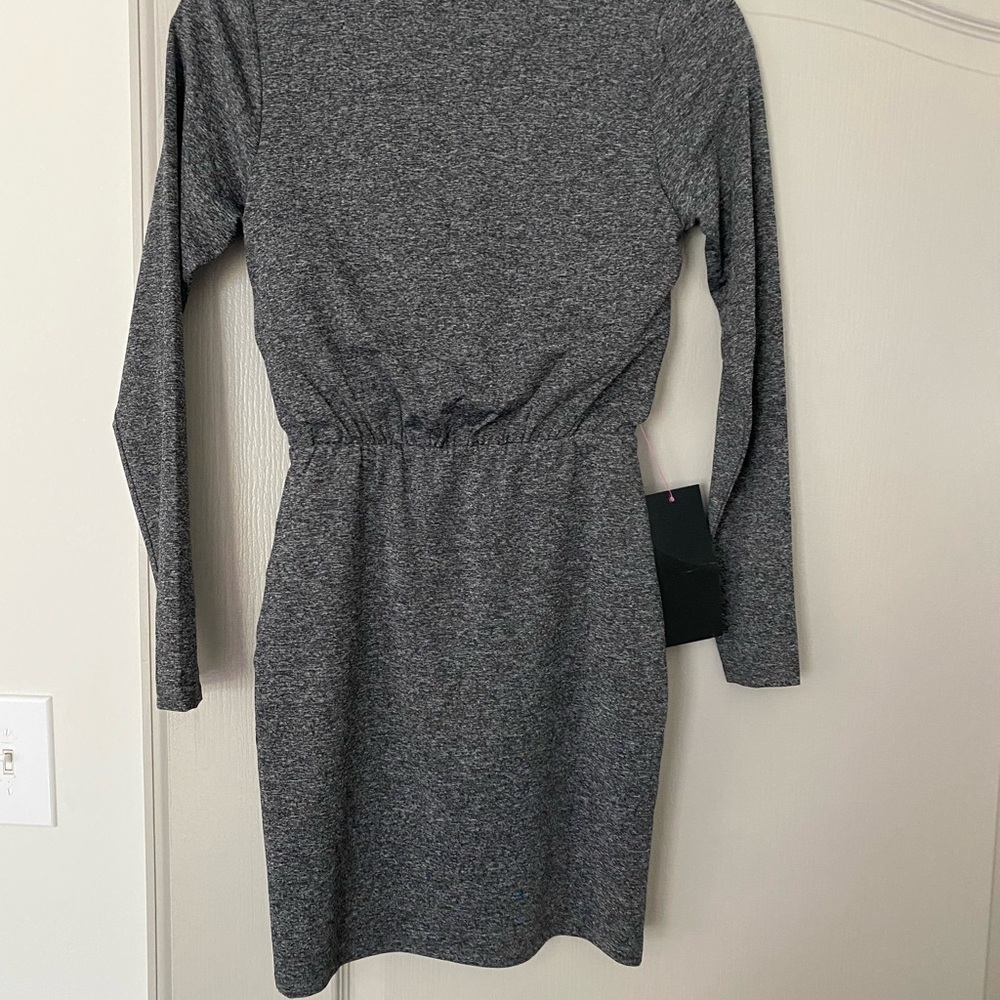 Gray long sleeve dress